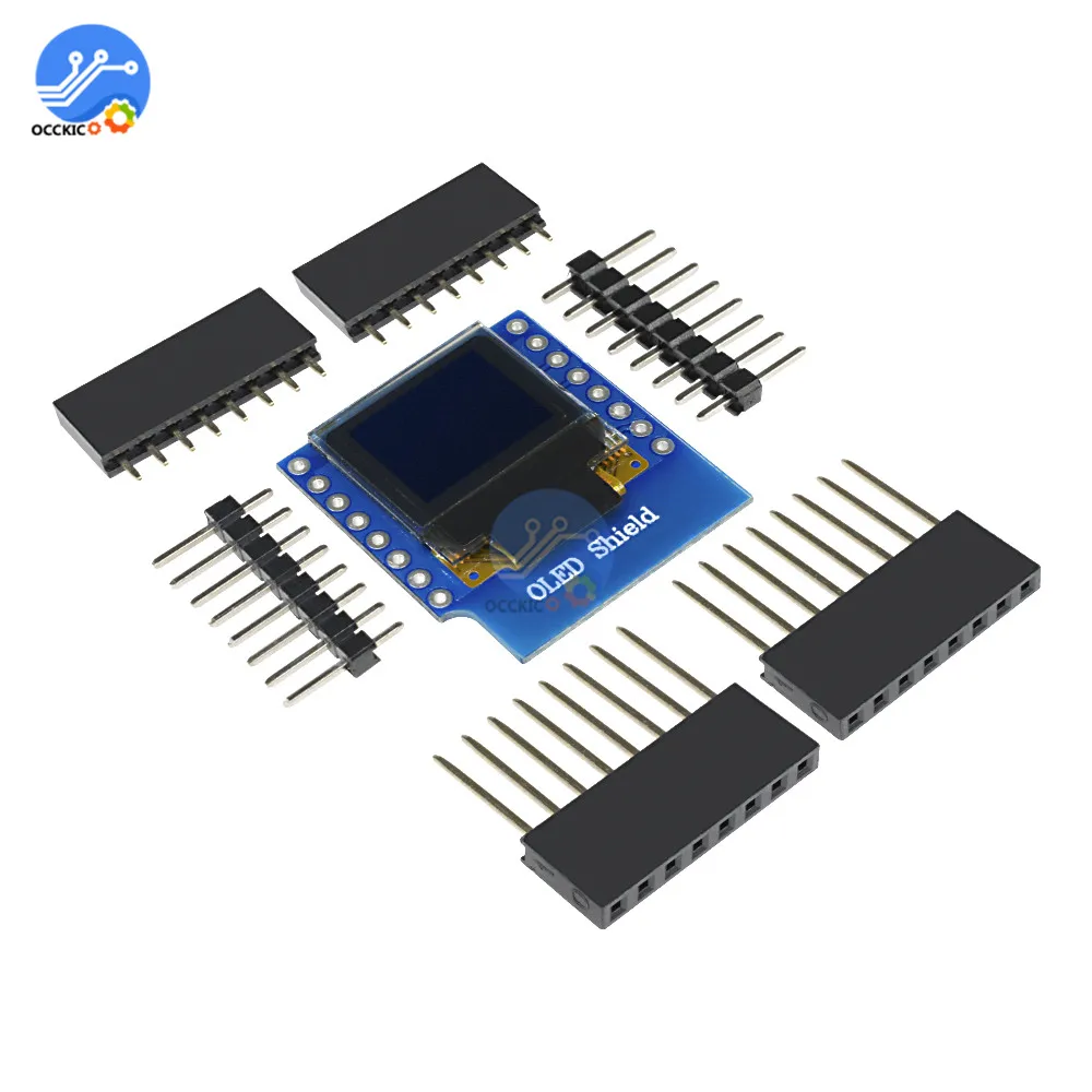 0 66 &quotдюймовый 64X48 IIC I2C O светодиодный ЖК дисплей экран модуль щит совместим с Arduino