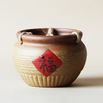 

Ceramic Clay Desktop Flower / Plant Nursery Pot for Unique Traditional Chinses Syle Home Decoration D0912453