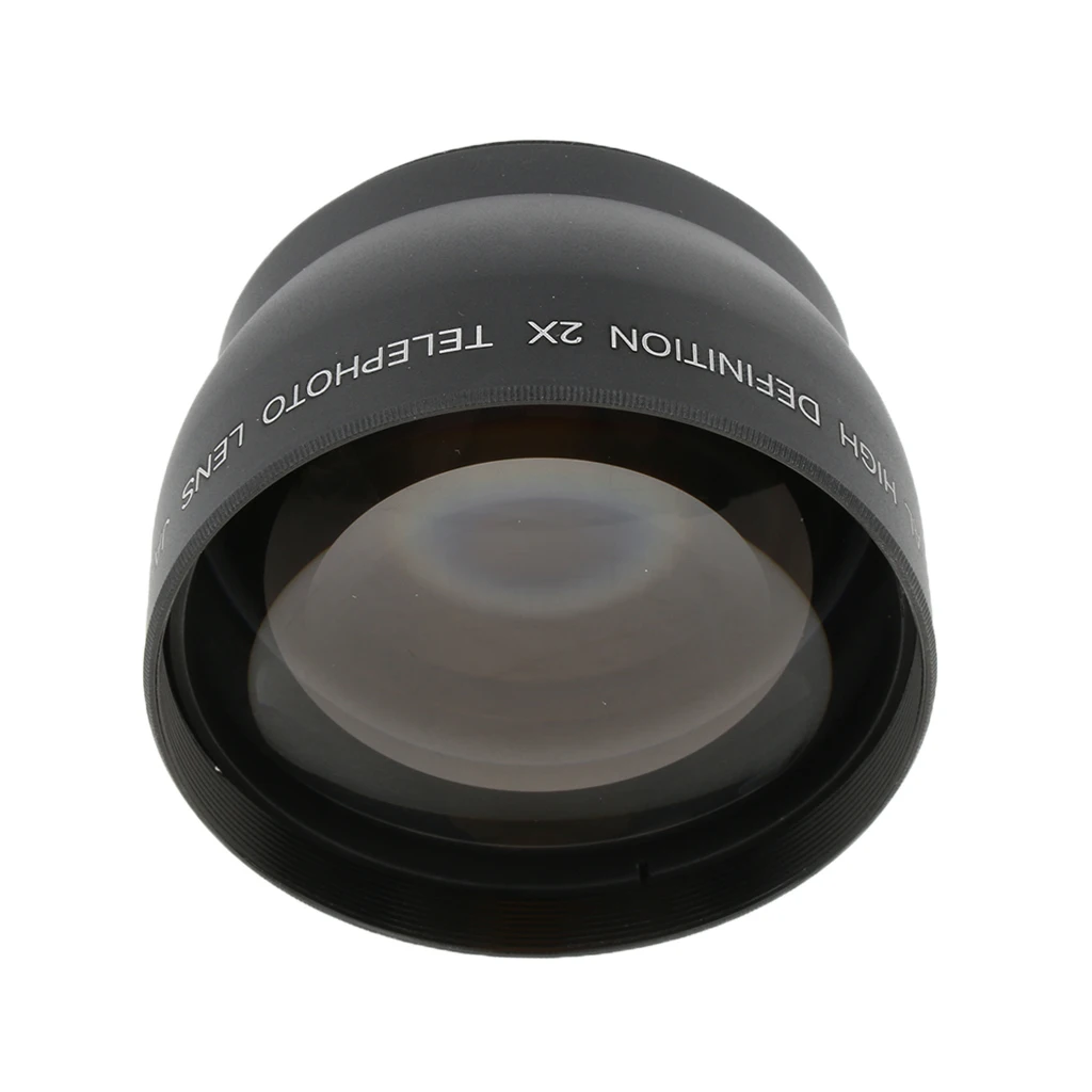 52mm 2x 2.0X Magnification Tele Telephoto Lens For Canon Nikon Sony DSLR Camera