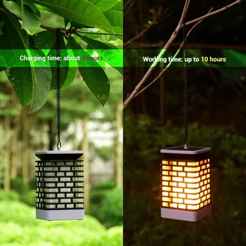 

Solar Hanging Lantern, 99 LED Solar Flame Light Solar Garden Lights Outdoor Pathway Stairs Light Security Light Decoration Lamp