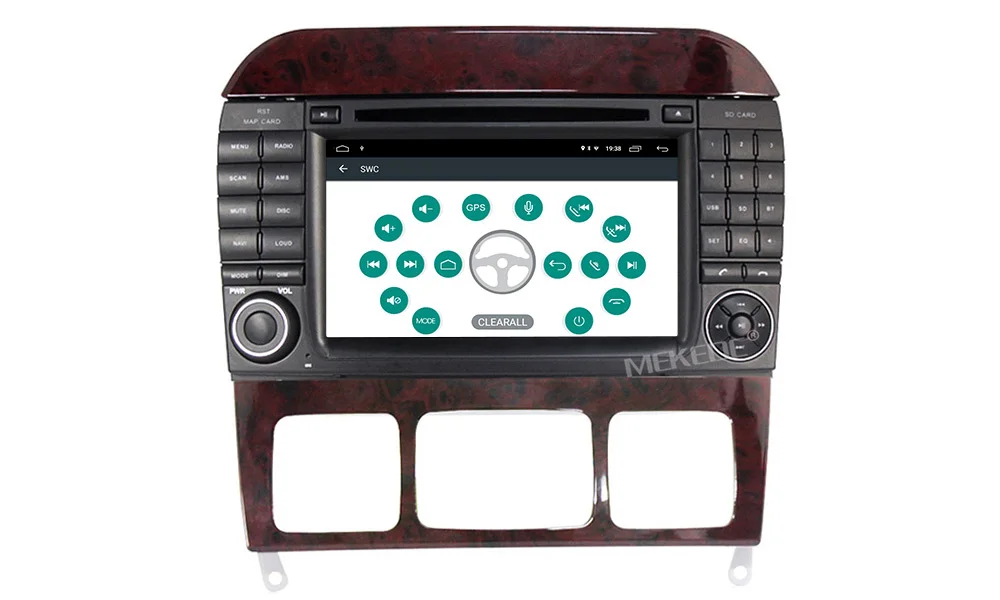 Top MEKEDE Car Multimedia Player dvd automotivo Radio GPS 2 din Android 9.1 For Mercedes/Benz/S320/S350/W220/W215/CL600 4G Wifi DVR 23