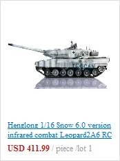 2,4G Henglong 1/16 6,0 поколения инфракрасный боевой обновления Leopard2A6 rc Танк 3889 360 револьверная вращающаяся отдача ствола