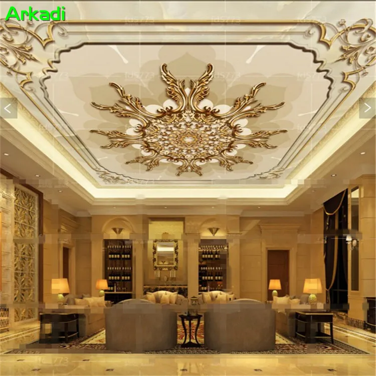 Custom 3d photo wallpaper exquisite European style embossed border marble ceiling Zenith mural hotel bedroom home decoration Custom 3d photo wallpaper exquisite European style embossed border marble ceiling Zenith mural hotel bedroom home decoration