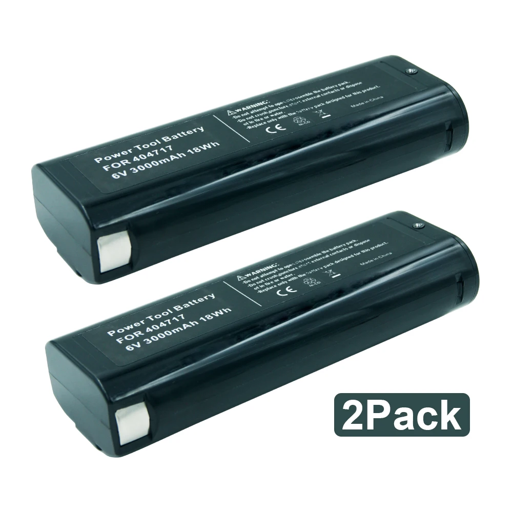 2 пары в упаковке 6V 3.0Ah Перезаряжаемые инструменты Батарея для Paslode 404717 B20544E, BCPAS-404717SH, IM350A, IM200F18, IM350CT, IM65A