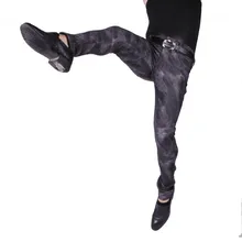 Горячие Зимние новые мужские джинсовые плюс бархатные теплые дикие джинсы из искусственной кожи тонкие модные брюки обтягивающие спортивные брюки для бега