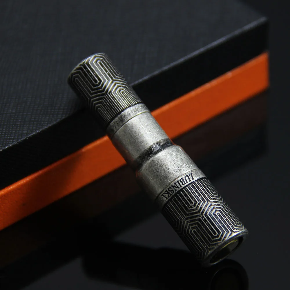 LUBINSKI Vintage Silver Bronze 2 Size Cigar Punch Cutter Gift Box 7mm