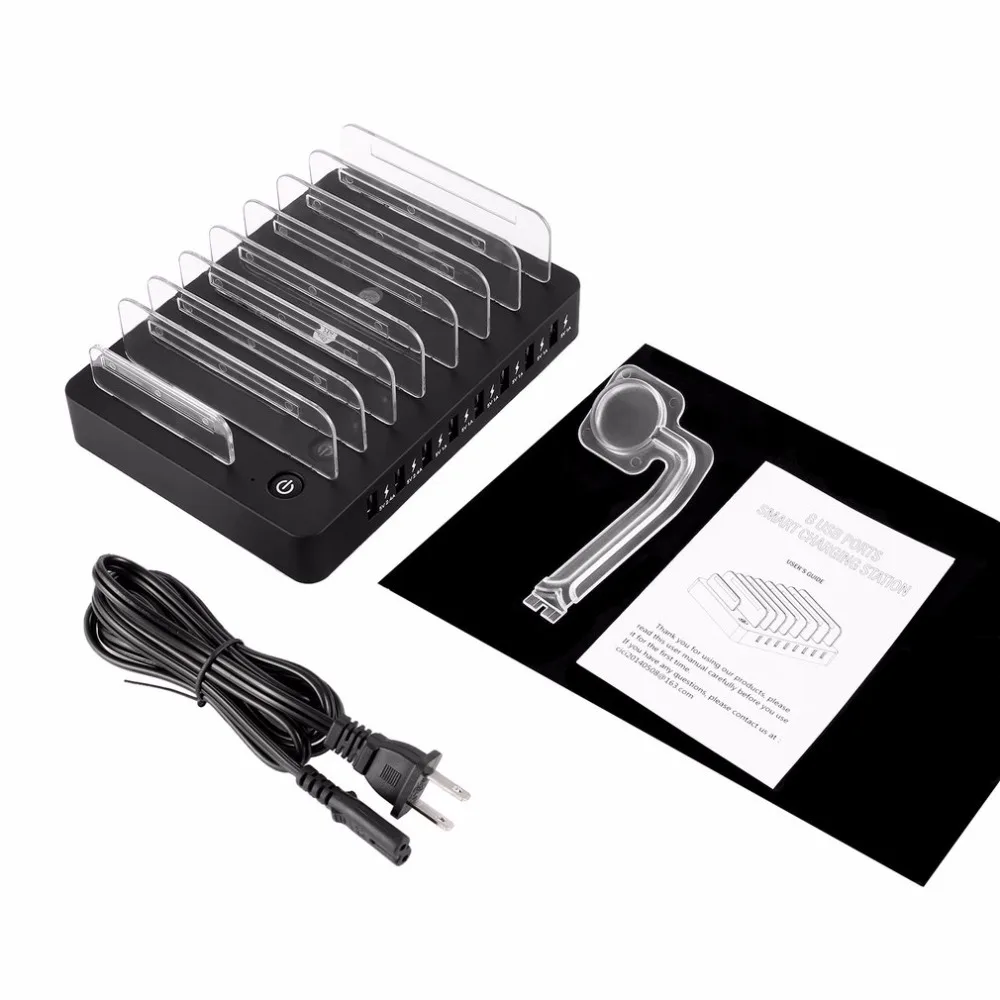 Universal 8 USB Ports Smart USB Charging Station with LED Indicator & Anti-slip Feet Support All Smart Phone Tablet Charging Universal 8 USB Ports Smart USB Charging Station with LED Indicator & Anti-slip Feet Support All Smart Phone Tablet Charging