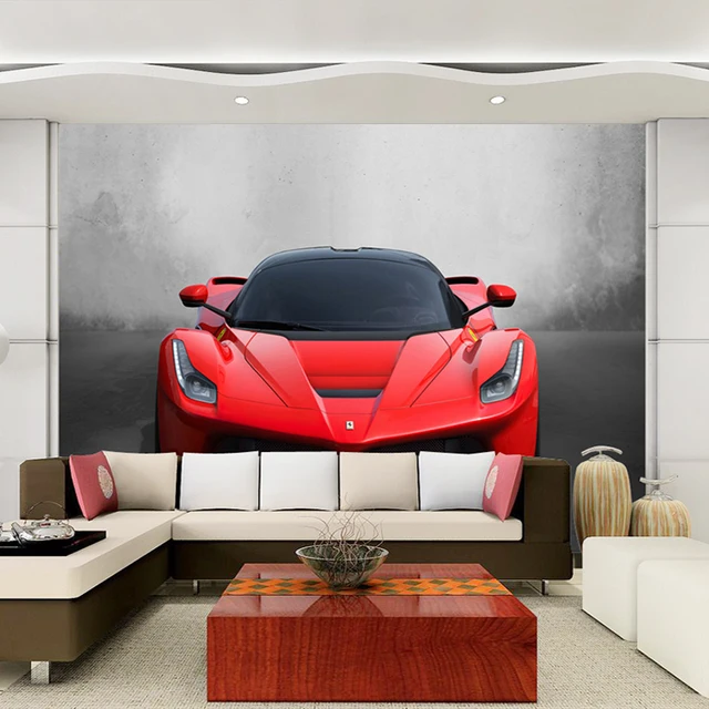 Custom Any Size 3D Sports Car Poster Photo Wallpaper Living Room Study ...