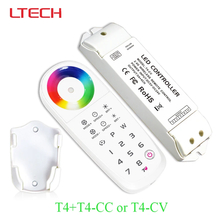 

T4 2.4G led rgbw controller +T4-CV or T4-CC receiving led controller for rgbw led strip/led panel light