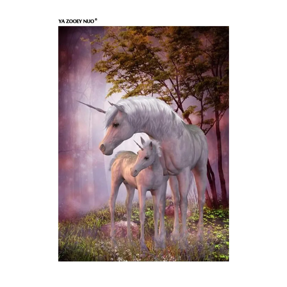

Diamond Embroidery Diy Diamond Painting Colored Unicorn horse Paintings Cross Stitch Rhinestone Diamond Mosaic Decoration YU308