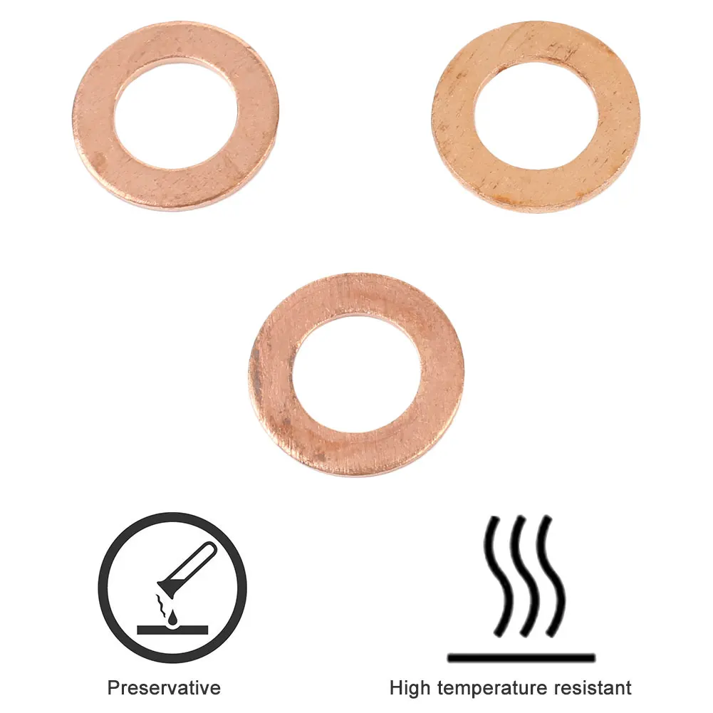 

20PCS/Pack Assorted Copper Washer Gasket Sealing Ring Sump Plug Kit 8X14X1MM
