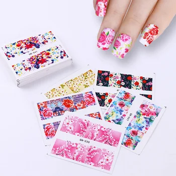 

24/48/50 Sheets Flower Water Decals Set Rose Daisy Sakura Butterfly Slider Nail Art Transfer Sticker Accessories Kits