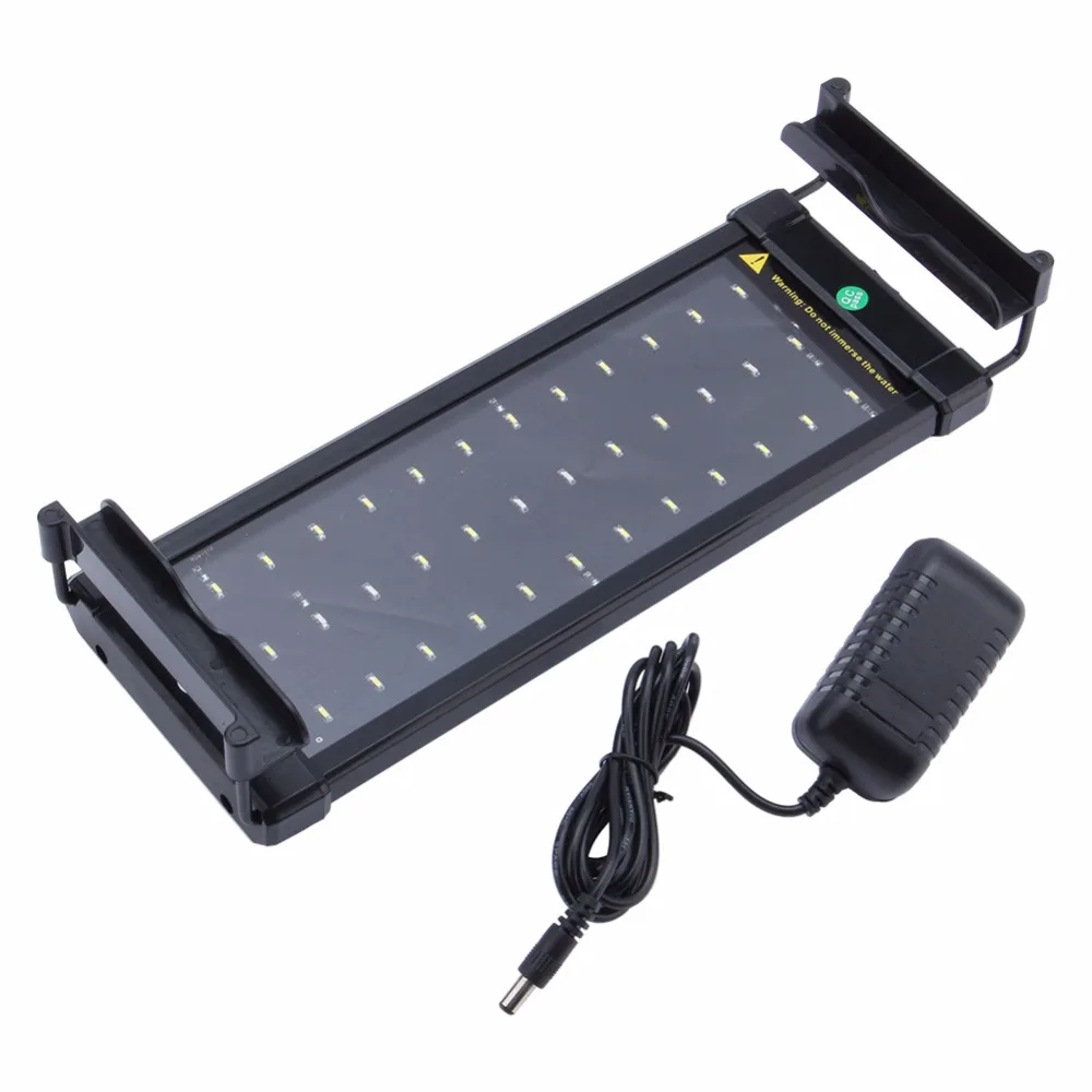 

36/72/108/144/180 LED Fishbow Light Fish Tank Lighting W/ Extendable Bracket Blue White Lamp EU Plug 30/51/74/96/118cm