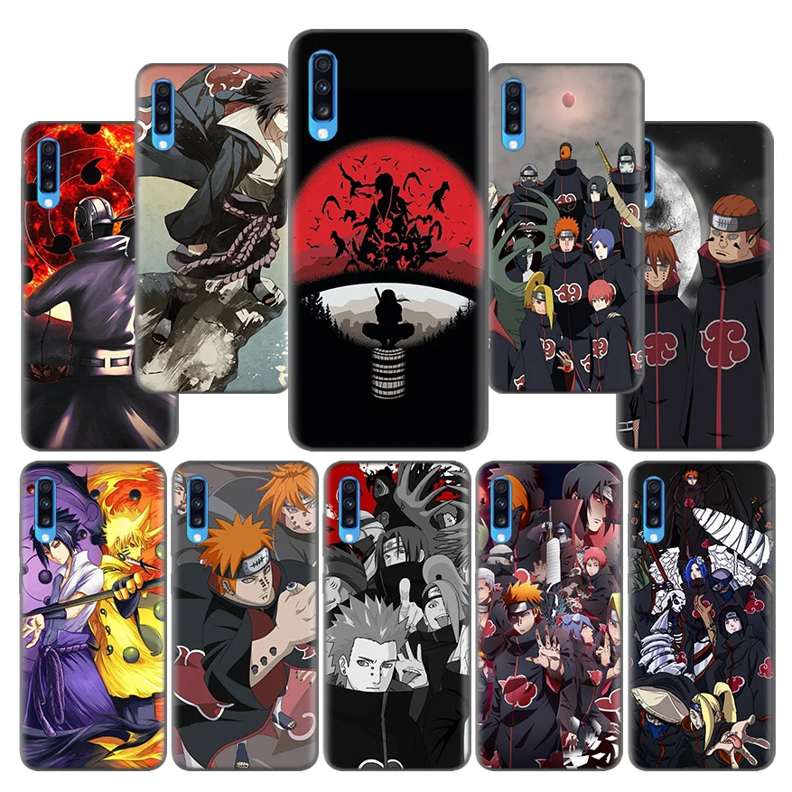 Anime Naruto Akatsuki Pattern Protective Case Capa for Samsung Galaxy A10 A20 A30 A40 A50 A60 A70 A80 A20e A6 A8 A7 A9 Plus