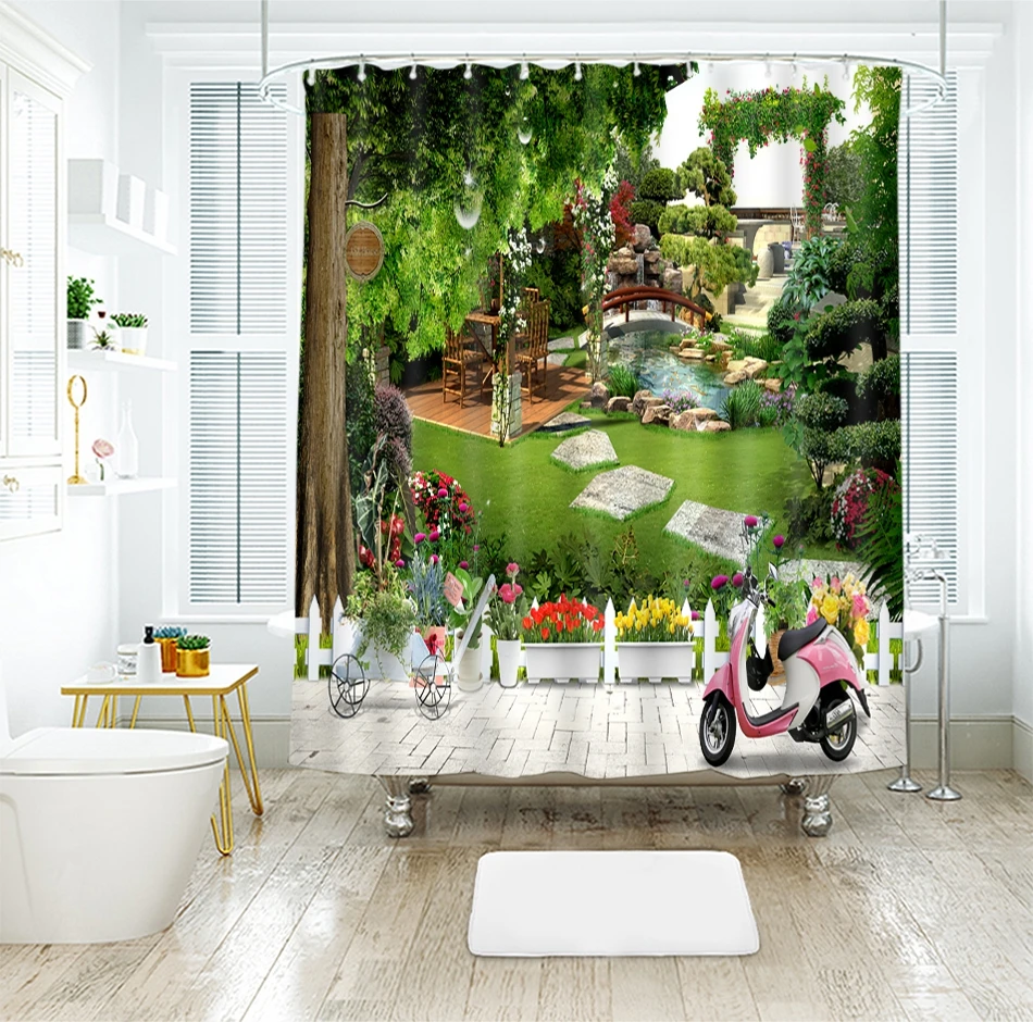 3d shower curtains