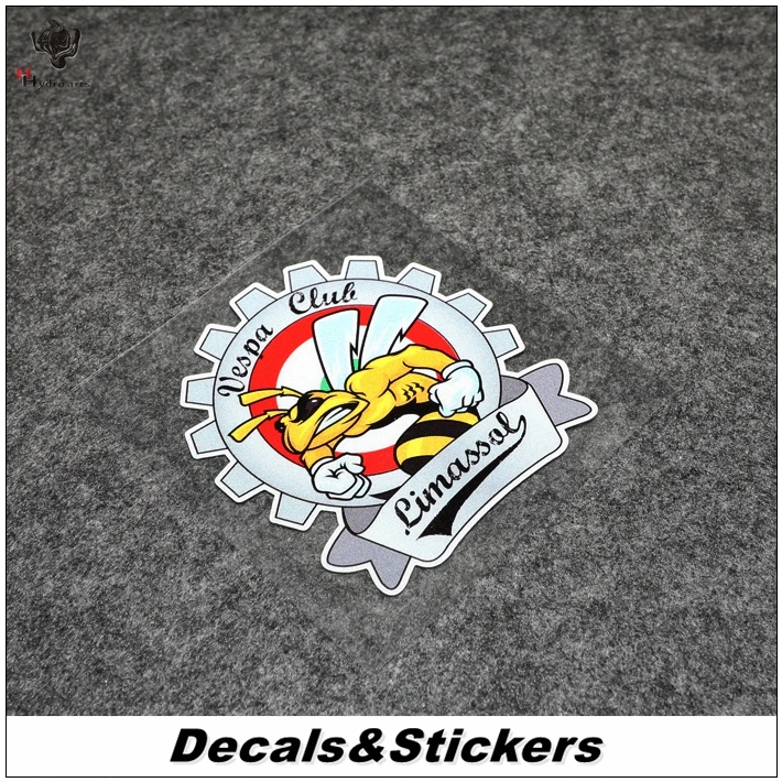 

NO.L320 Vespa Club Bee Limassol Badge 3M Reflective Modified Stickers Waterproof Decals Racing Motorcycle Scratches Cover