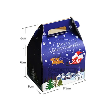 

8.7*6.3*13CM Christmas Portable apple box, Paper Gift Box Wedding Candy Cake Packing Box Portable Case 100pcs/lot