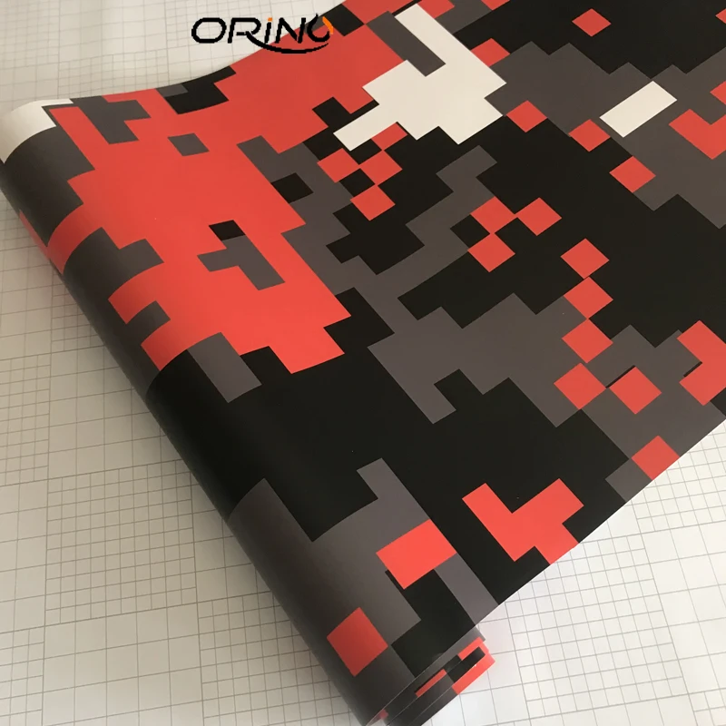 Orange Digital Camouflage Vinyl Film Sticker-8