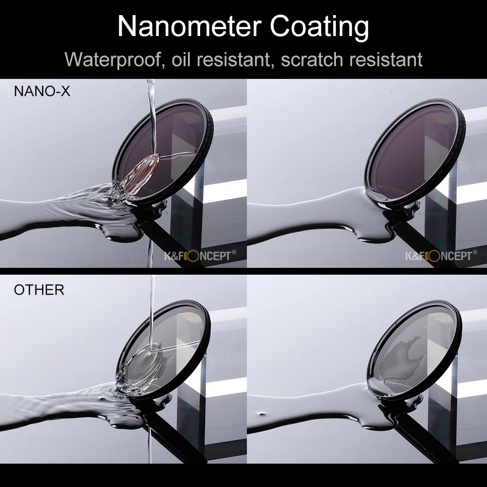 K &amp F концепция 58 мм 77 67 фейдер фильтр нейтрально серый Регулируемый Фильтр ND2 к ND32