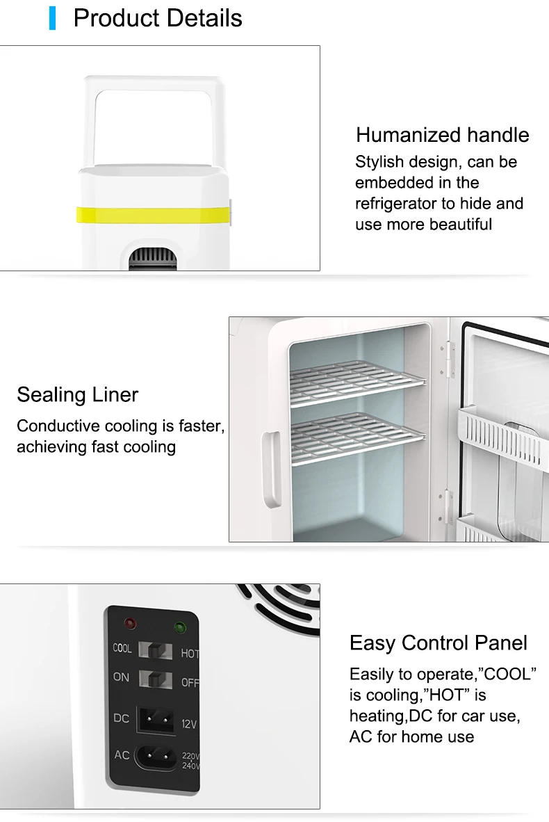 EDTID домашний Автомобиль использовать холодильник путешествия авто кулер автомобиля нагреватель еда Морозилка-подогреватель охлаждение, отопление коробка холодильник 10л 12 В 220 В ЕС