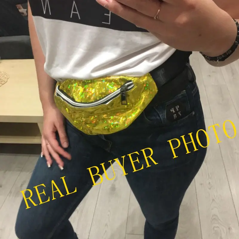 ANOVISHANA голографические блестки Fanny Pack Feminina Женская Лазерная грудь хип пояс бум телефон сумка пляжная блестящая голограмма