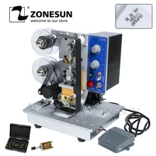 ZONESUN Semi Automatic Hot Stamp Printer Machine Ribbon Coding Date Character Hot Code Printer HP 241 Date Coding Machine