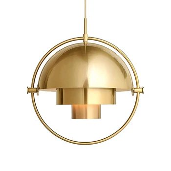 

JAXLONG Modern Iron LED Pendant Lights Personality Restaurant Hanging Lamp Bedroom Semicircle Bedside Lustre Suspension Gallery
