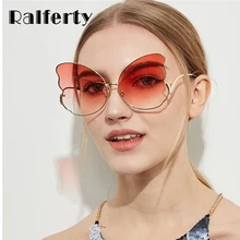 Ralferty, большие солнцезащитные очки, женские дизайнерские солнцезащитные очки с бабочкой, UV400, большие тени, lunette de soleil femme W18902