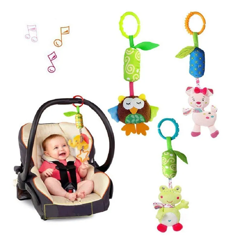 4/5Pcs Musical Baby Doll Rattle & Mobiles Set Stroller