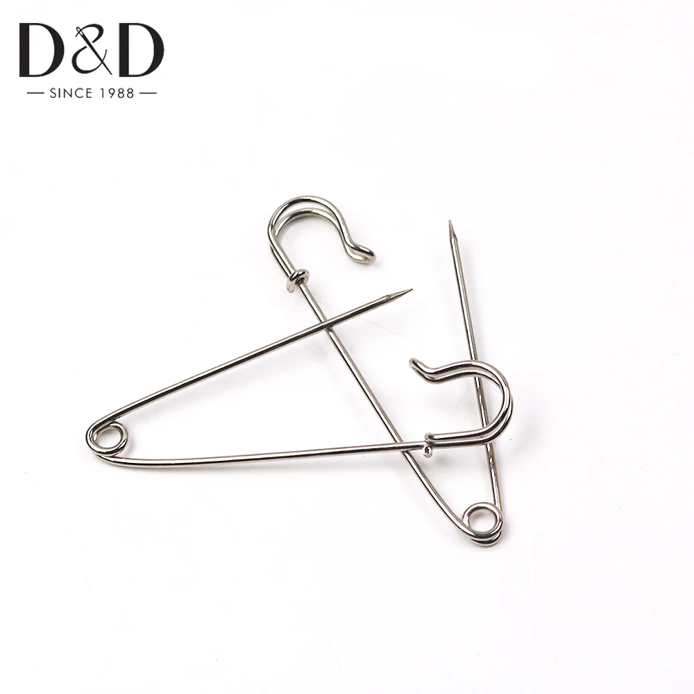 4pcs/pack Silver Tone Large Strong Safety Pins Findings DIY Sewing