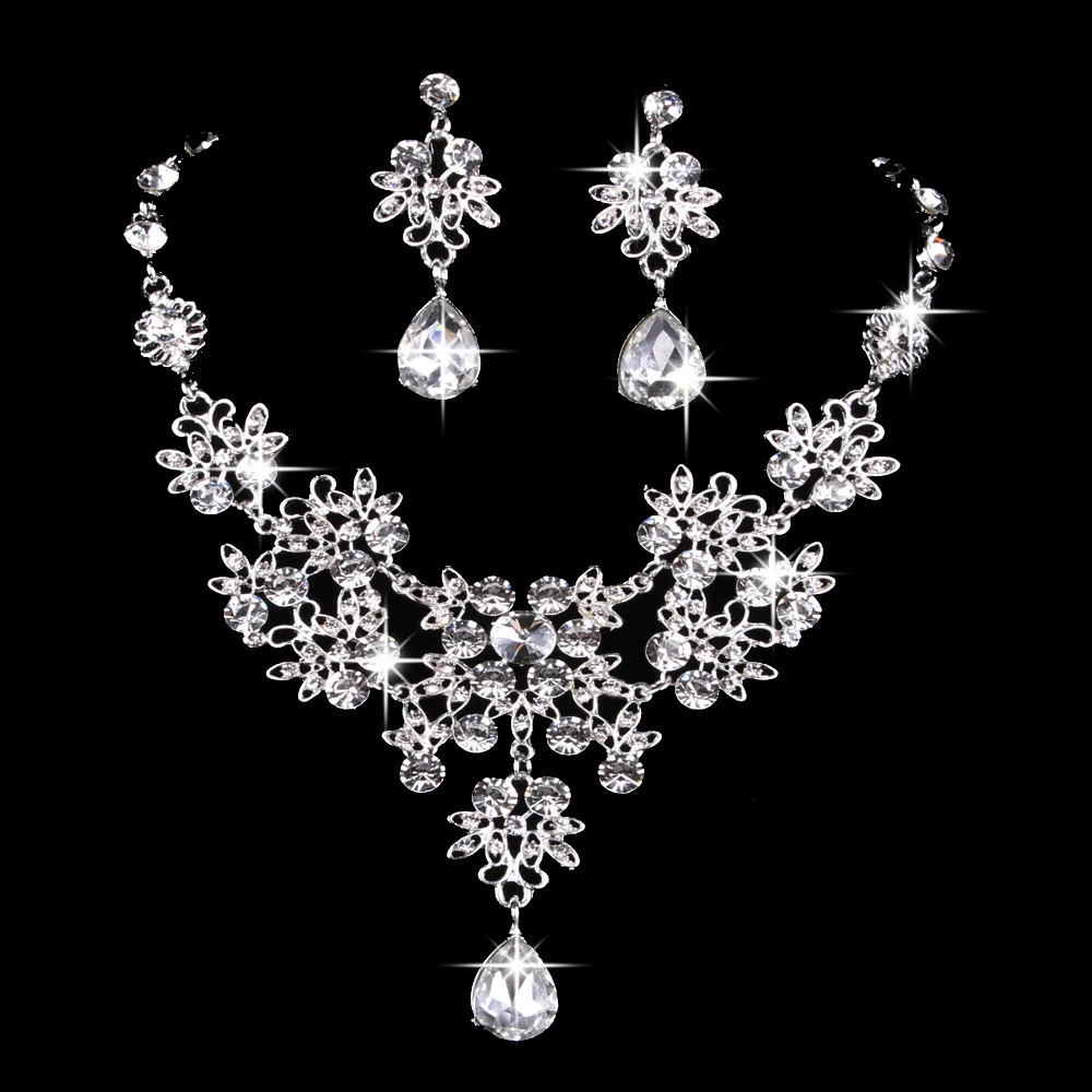 

RR102019 summer new bride necklace earrings two sets of jewelry wedding wedding jewelry wedding accessories