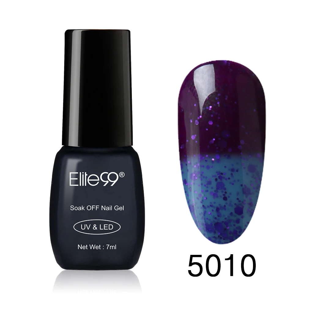 Elite99 7 мл УФ-гель для ногтей, меняющий температуру, 100 цветов, светодиодный лак для ногтей - Цвет: 5010