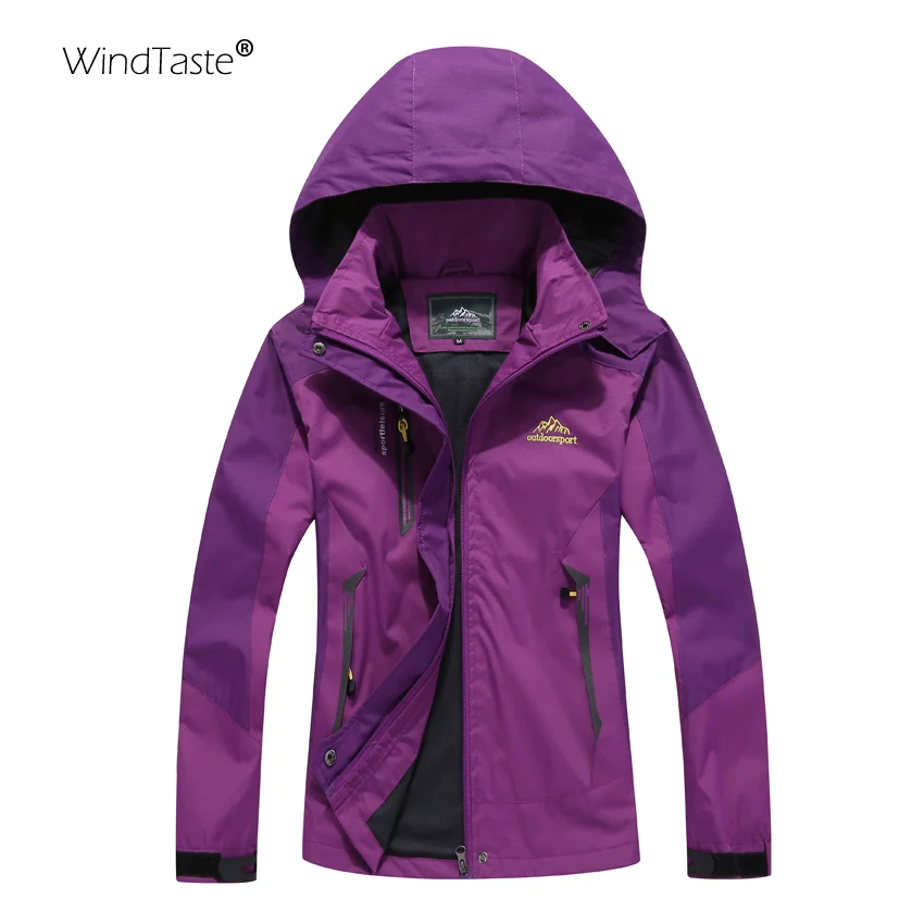 

WindTaste Women's Windbreakers For Camping Hiking Trekking Climbing Waterproof Outdoor Jackets Female Spring Sports Coats KB003