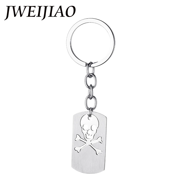 

JWEIJIAO Trendy Brand Skull Keychain & Keyring Punk Jewelry Cool Movable Skeleton Key Chains Men Car Bag Accessories SS66