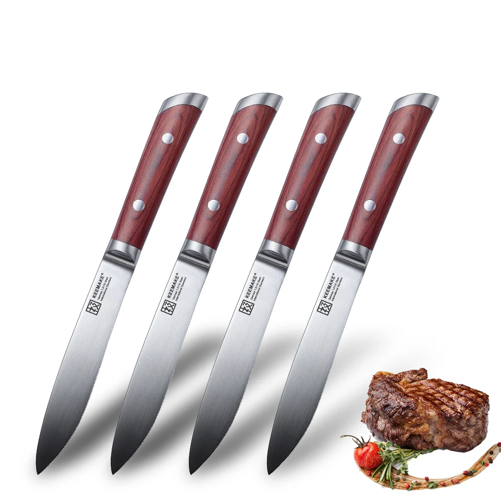 SUNNECKO подарочная упаковка 4 шт набор ножей для стейка с немецкой 1,4116 стали Blacke шеф-повара для нарезки мяса кухонный набор ножей