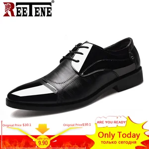 REETENE 2018 Formal Shoes Men Pointed Toe Men Dress Shoes Leather Men Oxford Formal Shoes For Men Fashion Dress Footwear 38-48 REETENE 2018 Formal Shoes Men Pointed Toe Men Dress Shoes Leather Men Oxford Formal Shoes For Men Fashion Dress Footwear 38-48