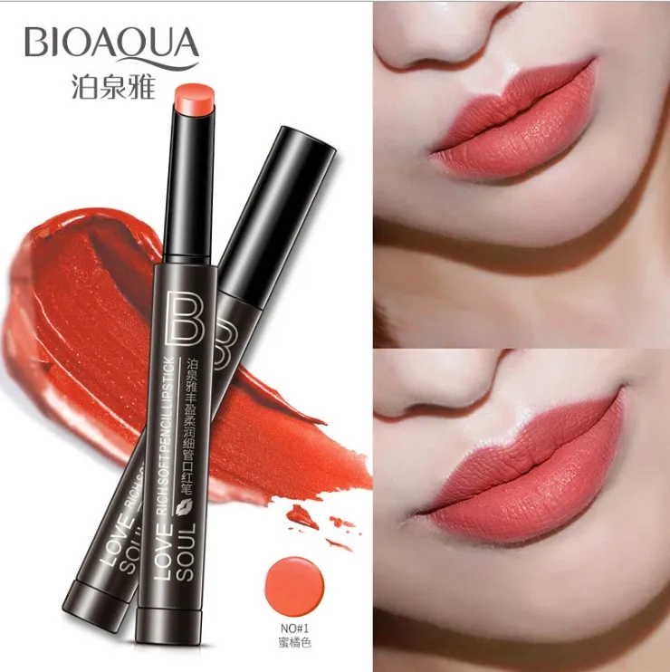 

BIOAQUA 8 Color Long Lasting Moisturizer Lipstick Pencil Pigment Matte Lip Stick Pen Makeup Balm Cosmetic