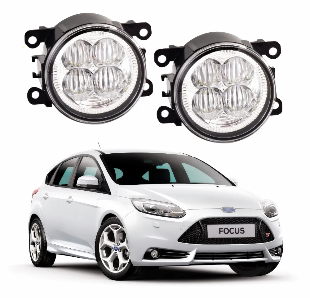 For Ford Fiesta Tourneo 5D Angel eye DRL LED Fog Lights Spotlights 2001