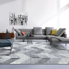 Большого размера современное стильное серое утепленное плетенное покрытие для гостиной, геометрический ковер для офисной комнаты, домашний декоративный офисный коврик