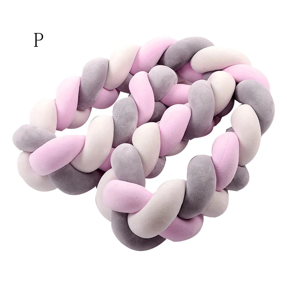 Детские красочные мягкие узелки подушки плетеные кроватки бампер Декоративные Постельные принадлежности подушки вязаная подушка ручной Плетеный крученый подушки 300 см - Цвет: P