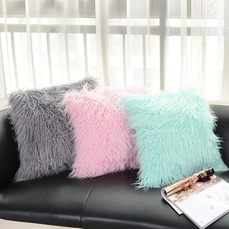45cm*45cm Nordic Decorative Pillow Case Plush Suede Acrylic Modern Simple Throw Cover Pillowcase Party Hotel Car Home Textile