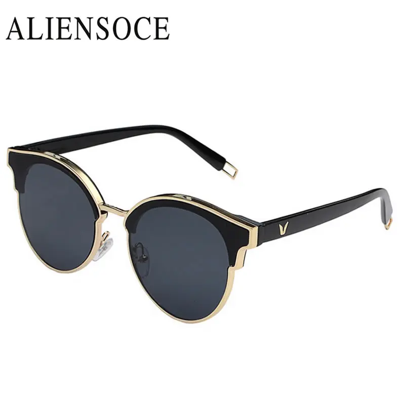ALIENSOCE Fashion Korean V Brand Sunglasses Women Retro Round Gasses