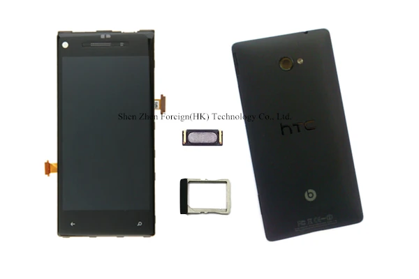 

Black~ Original HTC Windows phone 8x Super LCD Screen Display Assembly With Frame+Back housing case Free shipping