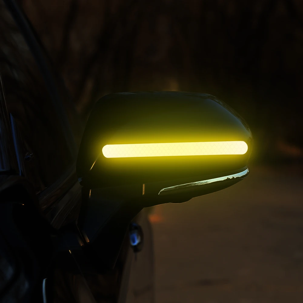 YOSOLO 2 шт./компл. Предупреждение наклейка для автомобиля-Стайлинг автомобиля светоотражающая лента Зеркало заднего вида флуоресцентные Светоотражающие Стикеры s