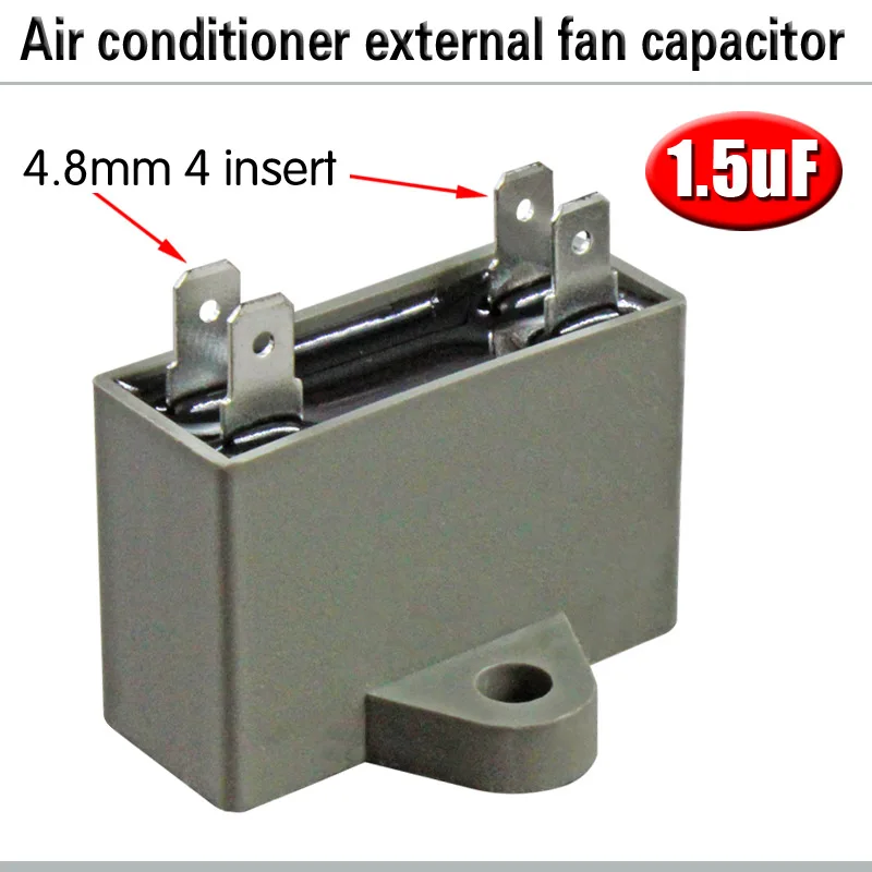 CBB61 кондиционер наружный вентилятор стартовый конденсатор с алюминиевой крышкой, 1,5/2/2,5/3/3,5/4/5/6/8 мкФ 450 вольтным и конденсатор с алюминиевой крышкой 4 вставки электромагнитный пускатель