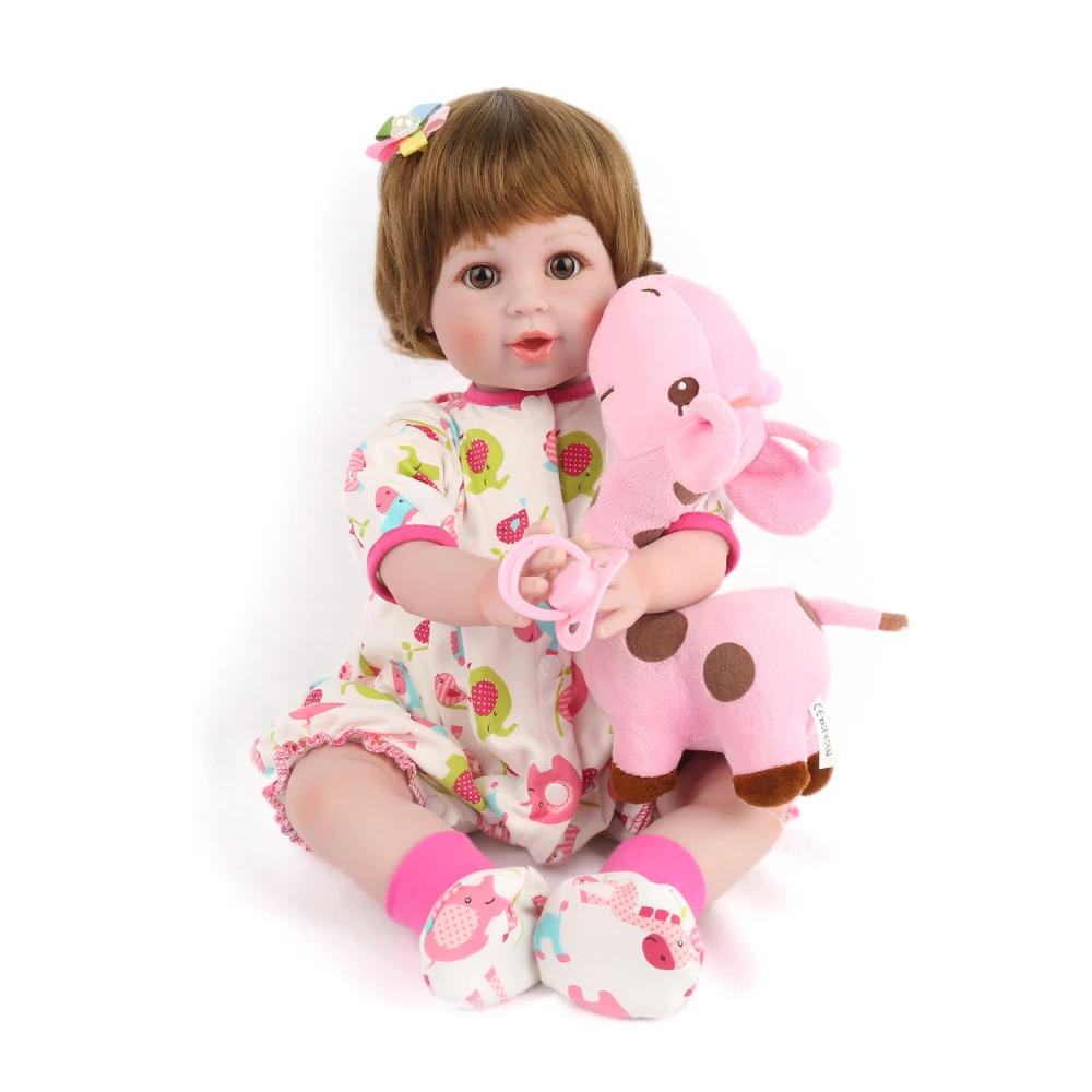 Reborn Baby Doll 55 см 22 дюйма реалистичные Новорожденные розовые принцесса жираф