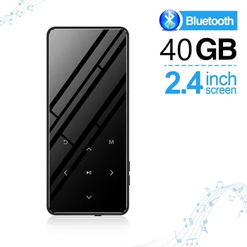 

IQQ New Bluetooth 4.2 touch screen MP3 player Bulit-in 40G and Speaker HIFI Lossess Portable Slim MP3 player with FM/Record