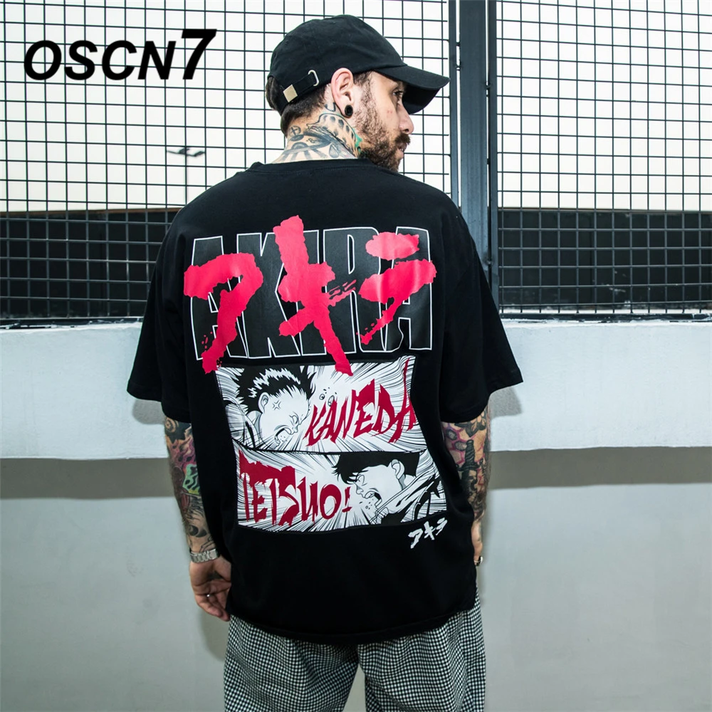 OSCN7 футболка с графическим принтом, Мужская Уличная, футболки с коротким рукавом, мужские харуджуку, хип-хоп стиль, повседневные женские футболки, топы 1337
