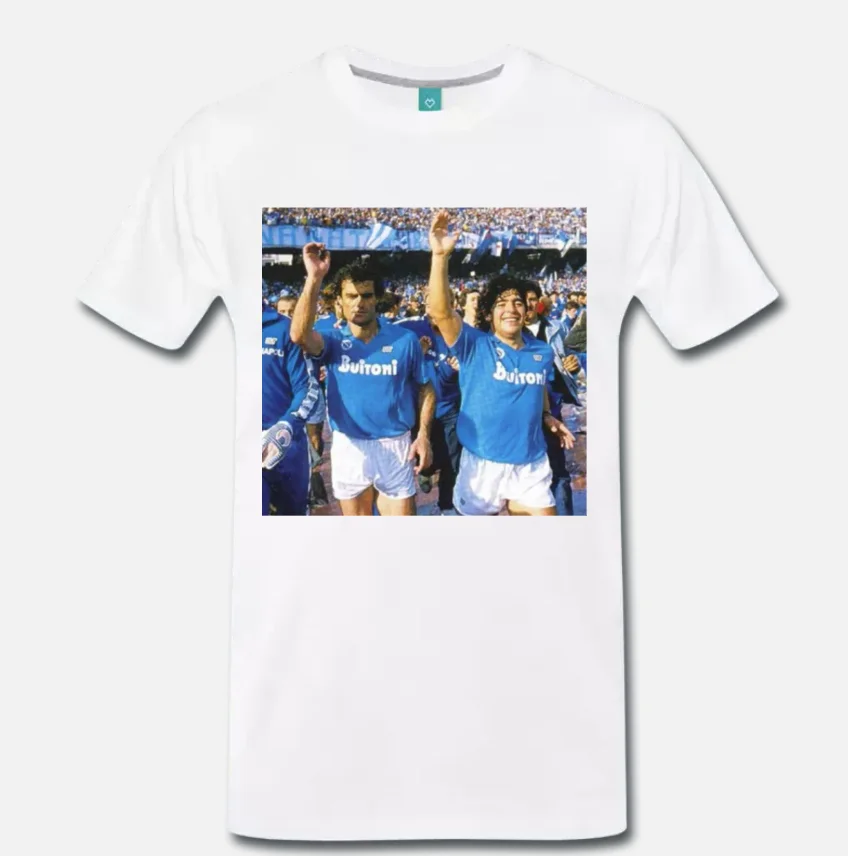Футболка MAGLIA GIUSEPPE brucolotti DIEGO ARMANDO MARADONA NAPOLI Футбольная крутая Повседневная футболка