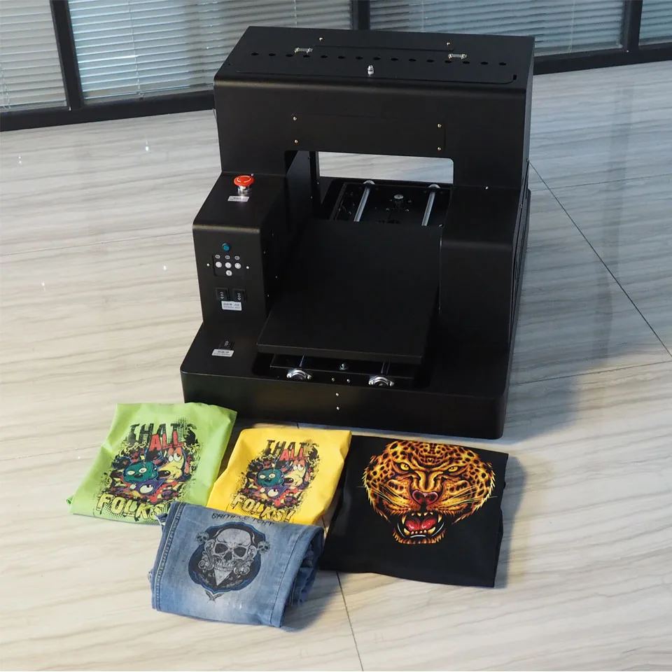  Factory Direct to Garment 6 color Automatic A3 size Garment Printer machine for t shirt Jeans sweat